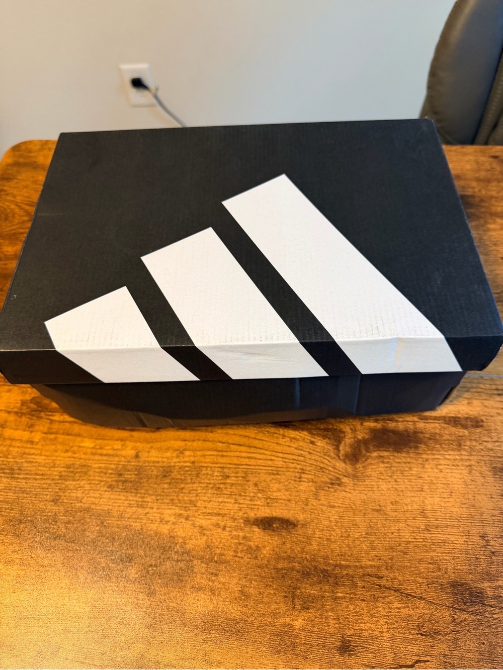 adidas Black Sneakers with White Stripes and Gum Outsole W8 - Picture 6 of 8